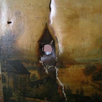 Détail clocher avant réstauration