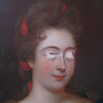 Portrait XVIIème début de la restitution des yeux