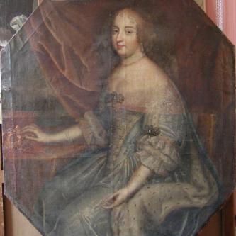 Portrait de la Grande Mademoiselle avant restauration