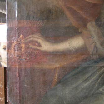 la Grande Mademoiselle détail du repeint